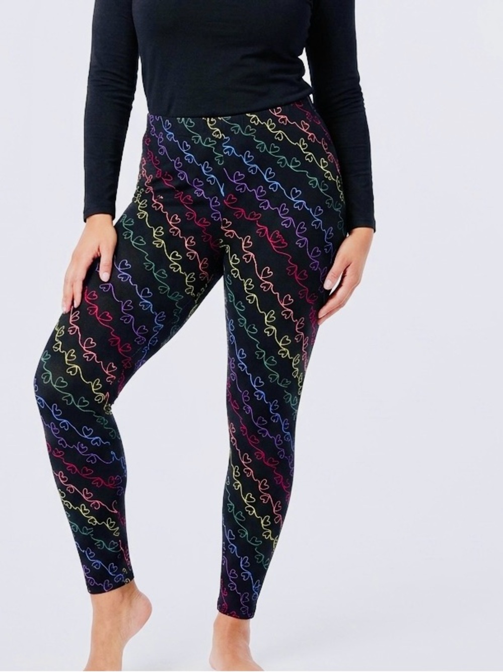 CELEBRATE TOGETHER Nordstrom Rainbow Hearts Comfy Knit Jogger Pride Pajama Pants